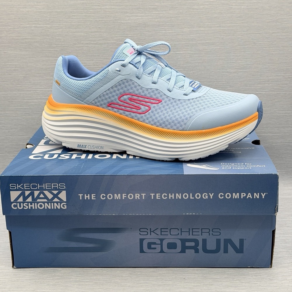 Skechers GO Run Women's 7.5 Sneakers Blue Max Endeavor Comfort Cushion 129470